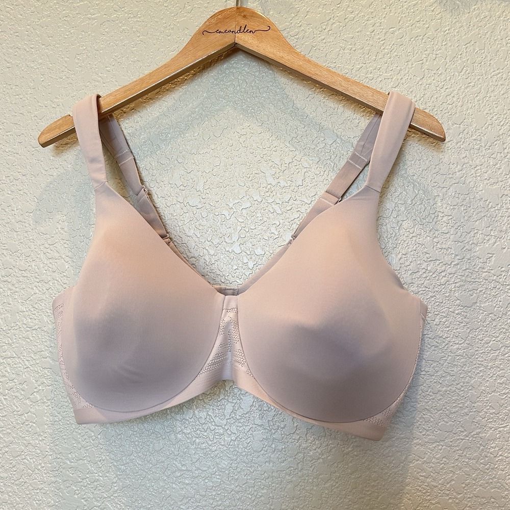 Bali One Smooth U Ultra Light Underwire Bra 40DD Cream Tan Beige DF4580